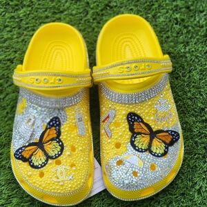 Ladies iced out custom design Crocs